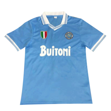 86/87 Napoli Home Blue Retro Soccer Jersey Replica Mens