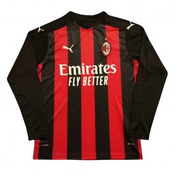 2020/21 AC Milan Home Mens LS Soccer Jersey Replica