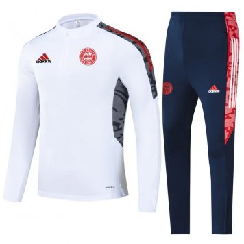 Bayern Munich Soccer Training Suit Replica White Mens 2021-22