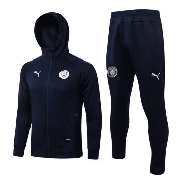 Manchester City Soccer Training Suit Jacket + Pants Hoodie Royal Mens 2021/22