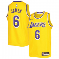 Los Angeles Lakers Swingman Jersey - Icon Edition Replica Gold 2022/23 Mens (LeBron James #6)