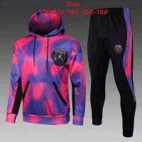 2021/22 PSG x Jordan Hoodie Pink Soccer Training Suit(SweatJersey + Pants) Kids