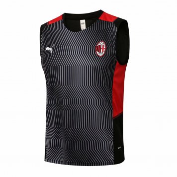 AC Milan Soccer Singlet Jersey Black Mens 2021/22