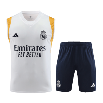 Real Madrid Soccer Singlet + Short Replica White 2023/24 Mens