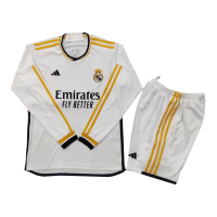 Real Madrid Soccer Jersey + Short Replica Home 2023/24 Youth (Long Sleeve)