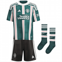 Manchester United Soccer Whole Kit Jersey + Short + Socks Replica Away 2023/24 Youth