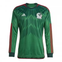 Mexico Soccer Jersey Replica Home 2022 FIFA World Cup Qatar Mens (Long Sleeve)