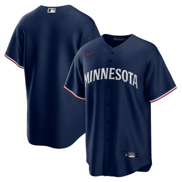 Minnesota Twins Alternate Replica Team Logo Jersey Navy 2022 Mens