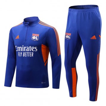 Olympique Lyonnais 2022-23 Blue Soccer Training Suit Mens