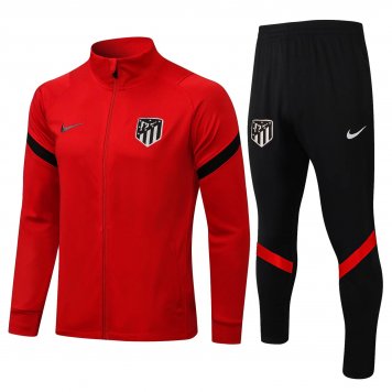 Atletico Madrid Soccer Training Suit Jacket + Pants Red Mens 2021/22