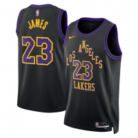 Los Angeles Lakers Swingman Jersey - City Edition Black 2023/24 Mens (LeBron James #23)