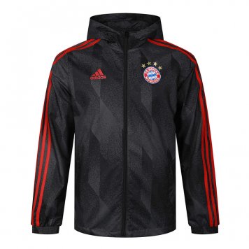 2021/22 Bayern Munich Black All Weather Windrunner Jacket Mens