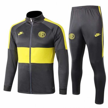 2019/20 Inter Milan Grey Mens Soccer Training Suit(Jacket + Pants)