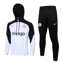 Chelsea Soccer Training Suit Replica White 2023/24 Mens (Hoodie)