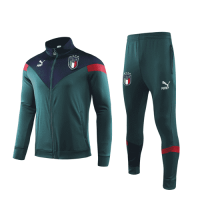 2019/20 Italy Dark Green Mens Soccer Training Suit(Jacket + Pants)