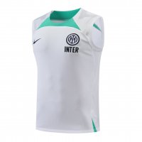Inter Milan Soccer Singlet Jersey Replica White 2022/23 Mens
