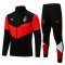 AC Milan Soccer Training Suit Jacket + Pants Black Mens 2021/22