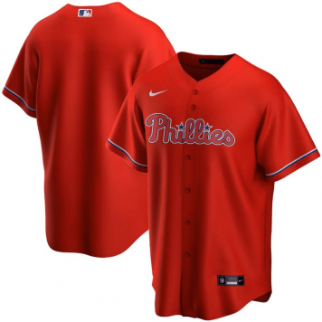 Philadelphia Phillies Alternate Replica Team Jersey Red 2022 Mens