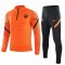 2020/21 AS Roma Orange Mens Half Zip Soccer Training Suit(Jacket + Pants)