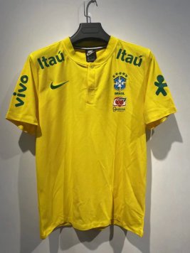 Brazil Soccer Polo Jersey Replica Yellow II Mens 2022