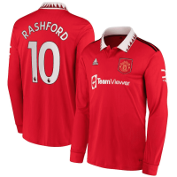 Manchester United Soccer Jersey Replica Home 2022/23 Mens (Rashford #10 Long Sleeve)