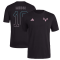 Inter Miami Soccer T-Shirt Replica Messi Printing Black 2023/24 Mens