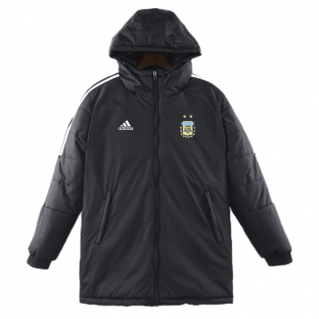 Argentina Cotton Winter Soccer Jacket Black&White 2023/24 Mens