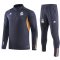 Real Madrid Soccer Sweatshirt + Pants Replica Zipper Gray 2023/24 Youth
