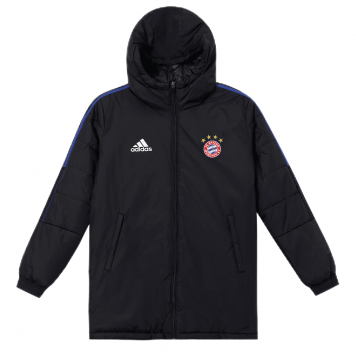 Bayern Munich Cotton Winter Soccer Jacket Black&Blue 2023/24 Mens