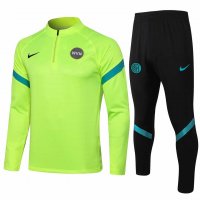 2021/22 Inter Milan Yellow Half Zip Soccer Training Suit Mens