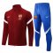 Barcelona Soccer Training Suit Jacket + Pants Maroon Mens 2021/22