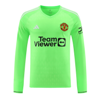 Manchester United Soccer Jersey Replica Goalkeeper Green 2023/24 Mens (Long Sleeve)