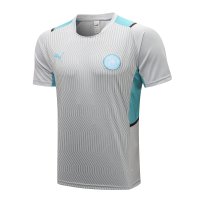 Manchester City Soccer Training Jersey Light Grey Men's 2021/22