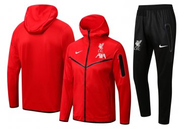 Liverpool Soccer Training Suit Jacket + Pants Hoodie Red Mens 2022/23