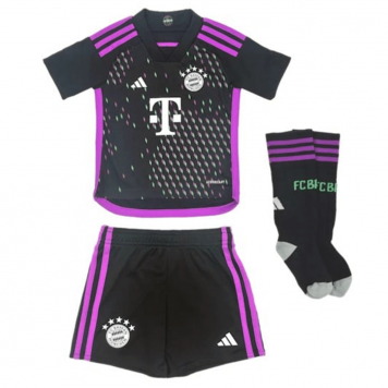 Bayern Munich Soccer Whole Kit Jersey + Short + Socks Replica Away 2023/24 Youth