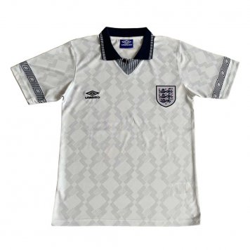 1990 England Retro Home Mens Soccer Jersey Replica