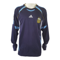 Argentina Soccer Jersey Replica Away Long Sleeve 2006 Mens (Retro)