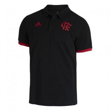 2021/22 Flamengo Black Mens Soccer Polo Jersey