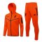 Liverpool Soccer Training Suit Jacket + Pants Hoodie Orange Mens 2021/22