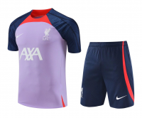 Liverpool Soccer Jersey + Short Replica Light Purple 2023/24 Mens