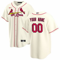 St. Louis Cardinals 2020 Alternate Cream Replica Custom Jersey Mens