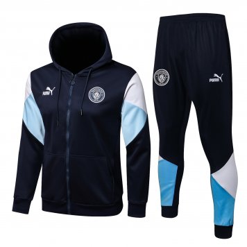 Manchester City Soccer Training Suit Jacket + Pants Hoodie Navy Mens 2021/22