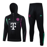 Bayern Munich Soccer Training Suit Replica Black 2023/24 Mens (Hoodie)