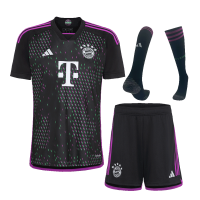 Bayern Munich Soccer Whole Kit Jersey + Short + Socks Replica Away 2023/24 Mens