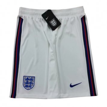 England Soccer Shorts Home White Mens 2021