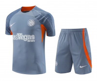 Inter Milan Soccer Jersey + Short Replica Light Grey 2023/24 Mens