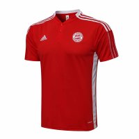 Bayern Munich Soccer Polo Jerseys Red Stripes Mens 2021/22