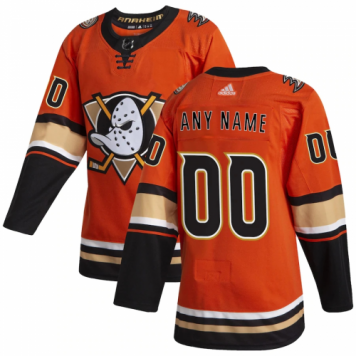 Anaheim Ducks Orange Alternate Custom Practice Jersey Mens [2020127807]