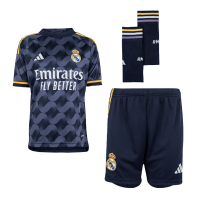 Real Madrid Soccer Whole Kit Jersey + Short + Socks Replica Away 2023/24 Youth