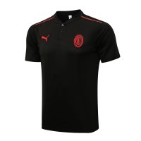 AC Milan Soccer Polo Jersey Replica Black II Mens 2021/22